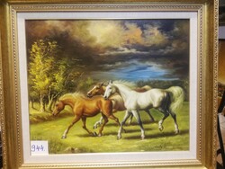 Hollóházi LÁSZLÓ Horses Before the Storm 944.ON SALE!