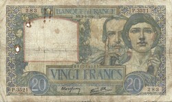 20 frank francs 1941.04.03. Franciaország