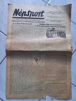 Népsport 1954 október 10. Aranycsapat Magyarország–Svájc Puskás Kocsis mérkőzés napja