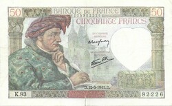 50 frank francs 1941.05.15. Franciaország
