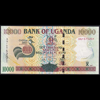 Uganda 10000 Shillings 2007 P-48 emlékbankjegy UNC