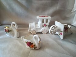Angol porcelán "cottage rose" vitrindísz