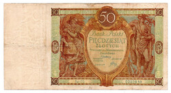 Lengyelország 50 Zloty Bankjegy 1929 P71