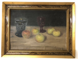 János Csermely, guaranteed original still life,