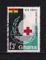 1963 Ghána 1/3d Vöröskereszt Pecsételt Bélyeg