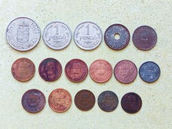 Magyarország 16 db Különböző Érme 1 2 10 20 Fillér 1 2 Pengő 1926-1944