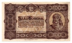 100 Korona Államjegy 1923 Magyar Pénzjegynyomda VF