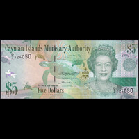 Kajmán-szigetek 5 Dollars 2018 P-39c QE II UNC