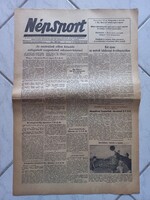 Népsport 1954. november 11. Aranycsapat Magyarország–Ausztria Puskás Kocsis Honvéd