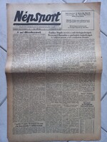 Népsport 1954. november 7. Vívóbajnokság Zsabka Magda Berzsenyi Barnabás Bp. Honvéd