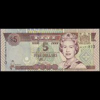 Fidzsi-szigetek / Fiji 5 Dollars 2002 P-105b QE II UNC