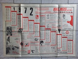 1972 Békés Megyei Népújság falinaptár – retro reklámok, IBUSZ, Jókai Színház, ÁFÉSZ