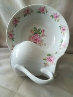 Francia porcelán /Limoges/ tál +kanna