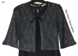 Fekete-ezüst lurex New-time Paris boleró XS/S-es 3a