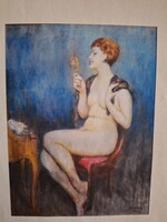 Kunffy -- Ülő női akt -- 1947