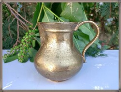 Heavy Solid Handcrafted Antique Brass Decorative Jug