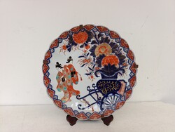 Antik imari kézzel festett Japán kínai porcelán nagy méretű tál tányér Ázsia akasztójával 351 7424