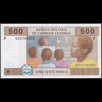 Közép-afrikai államok (Egyenlítői-Guinea) 500 Francs 2002 P-506Fa UNC