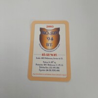KÖ-SZI '94 BT. Debrecen kártyanaptár 2003 - Közös Képviseleti Szolgáltató Iroda