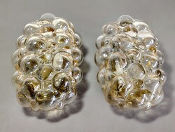 Helena Tynell Finnish Designer Bubble Glass Wall Lamp Pair - NEGOTIABLE