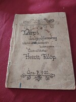 1937-es Népi dalgyűjtemény Heinlz Fülöp összeállítása