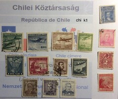 Chile  bélyegzett válogatãs ( chi k1)
