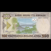 Rwanda / Ruanda 500 Francs 2019 P-W42 UNC
