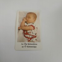 ÁLLAMI BIZTOSÍTÓ kártyanaptár 1976 - Az Ön biztosítása az Ő biztonsága