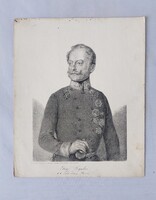 Gyulay Ferenc József (1798–1868) császári-királyi táborszernagy és osztrák hadügyminiszter portréja