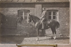 Régi fotó képeslap katona lovon I. világháború Németország 1910–1920