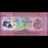 Salamon-szigetek 10 Dollars 2023 P-W39 Polymer emlékbankjegy UNC