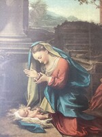 Antonio da Correggio reneszánsz festő „A kis Jézus imádása”