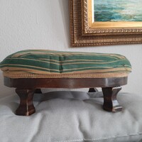XIX.sz-i biedermeier kárpitozott zsámoly lábtartó korhű darab