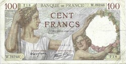 100 frank francs 1941.11.20. Franciaország