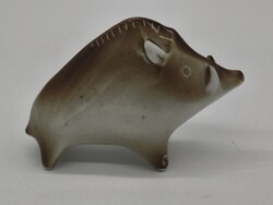 Zsolnay vaddisznó / vadkan porcelán figura