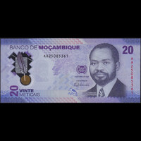 Mozambik 20 Meticais 2024 P-155 Polymer UNC