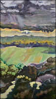Tamás Cserna (1967) LANDSCAPE FROM BIRD'S-EYE VIEW