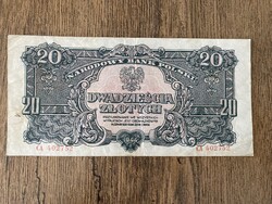 Lengyelország 20 Zlotych 1944 F+