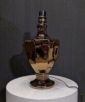 Nagyméretű vintage bronzmázas kerámia asztali lámpa