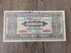Lengyelország 50000 Marek 1922 VF-