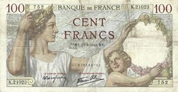 100 frank francs 1941.04.17. Franciaország