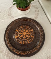 Réz tál, fali dísztál,  30 cm  az átmérője