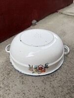 Bonyhádi 24 cm  zománcos zománcozott tál pogácsás hagyaték régiség nosztalgia