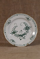 Meissen porcelán tányér Indian Green Blumen virágfestés aranyozás Németország