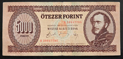5000 Forint 1990 H, VF.