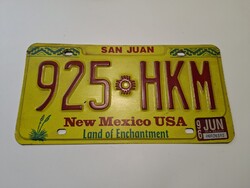 Old American license plate, metal plate, USA license plate