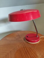 Retro Szarvasi „UFO / Gomba” asztali lámpa, ritka fém búrával – Space Age