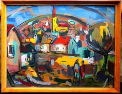 Nógrádverőce the painting is guaranteed original, with warranty and invoice