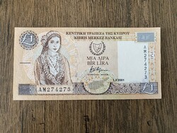 Ciprus 1 Líra 2001 UNC