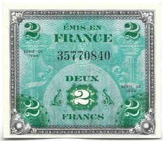 2 frank francs 1944 Franciaország katonai military 3. UNC